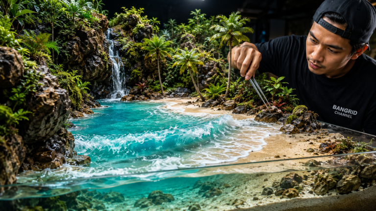 Bang Ridwan: o criador que transforma aquários em praias e cachoeiras hipnotizantes Bang Ridwan